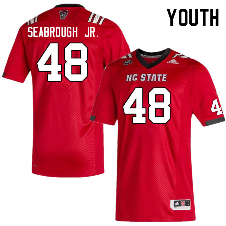 Youth #48 Fred Seabrough Jr. NC State Wolfpack College Football Jerseys Sale-Red